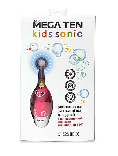 Электрическая зубная щетка MEGA TEN KIDS SONIC в наборе Megaten - 6494528280060 - Фото 2