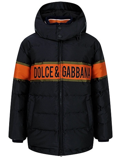 Куртка с капюшоном и жаккардовым логотипом Dolce & Gabbana - 1074519086496 - Фото 1