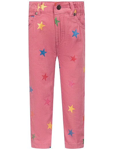 Розовые брюки с принтом Звезды Stella McCartney - 1084509081851 - Фото 1