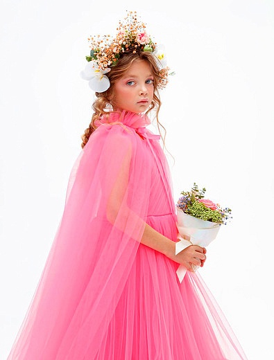 Розовое Платье с накидкой SASHA KIM - 1054709270904 - Фото 3