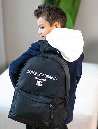 Черный рюкзак с логотипом Dolce & Gabbana - 1504528280122 - Фото 2