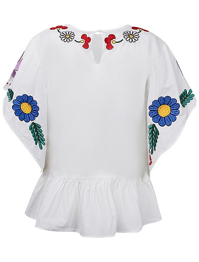 Блуза с цветочной вышивкой Stella McCartney - 1032109070157 - Фото 2