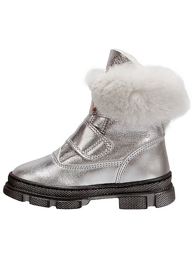 Утепленные серебрянные ботинки Missouri - 2034509281767 - Фото 3