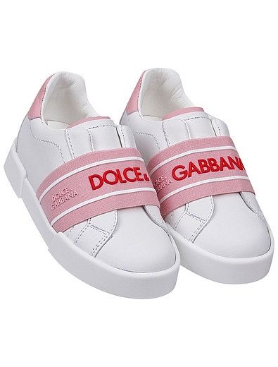 Кроссовки с контрастной лентой Dolce & Gabbana - 2104509171235 - Фото 1