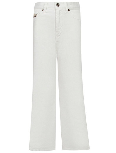 Белые джинсы клеш №21 kids - 1164509370015 - Фото 1
