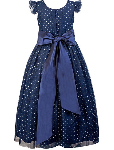 Синее платье с шелковой отделкой Nicki Macfarlane - 1050409681866 - Фото 2