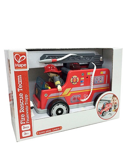 Пожарная машина с водителем Hape - 7134529271306 - Фото 4