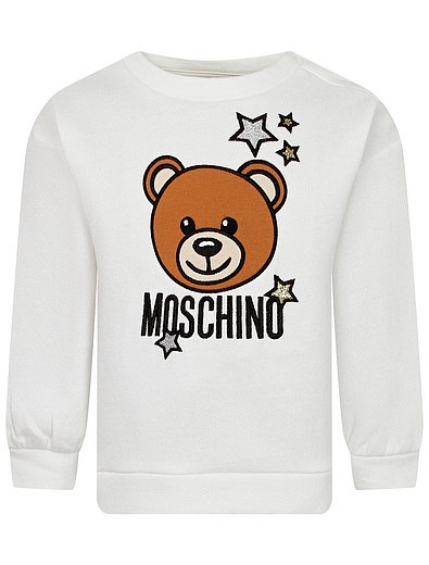 Свитшот c логотипом и звёздами Moschino - 0084509183143 - Фото 1