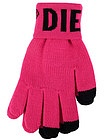 Розовые перчатки с сенсорными вставками - 1194508280015
