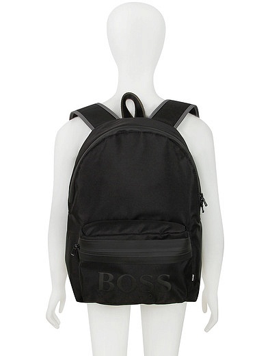 Чёрный рюкзак с логотипом HUGO BOSS - 1504518180081 - Фото 2