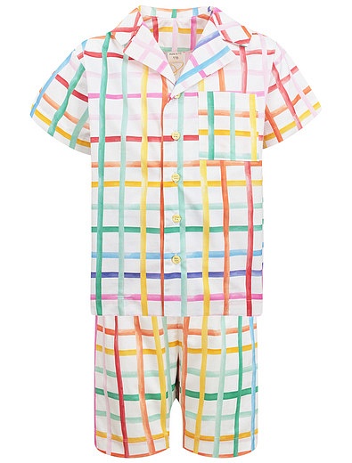 Пижама в разноцветную клетку Mater&ME - 0214520370059 - Фото 1