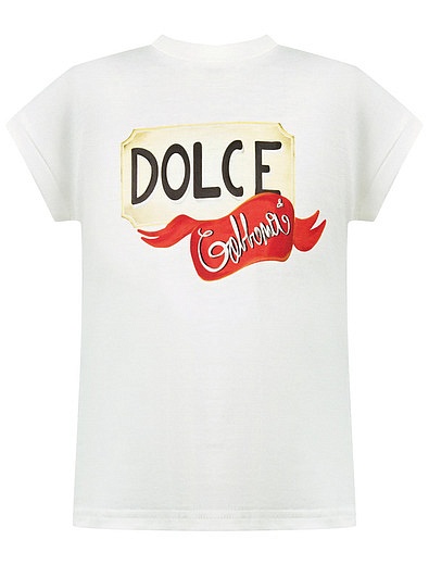 футболка с нашивкой логотипа Dolce & Gabbana - 1134509076217 - Фото 1