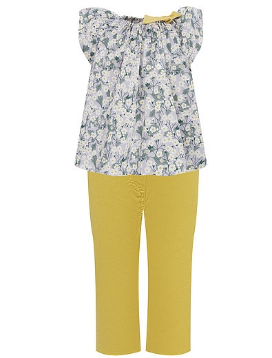Комплект из блузы с цветочным принтом и брюк Il Gufo - 3024509274400 - Фото 1
