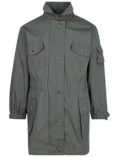 Куртка цвета хаки с накладными карманами NAUMI - 1074509870081 - Фото 1
