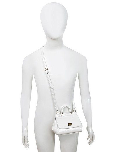 Белая лаковая сумка Dolce & Gabbana - 1204508270029 - Фото 2