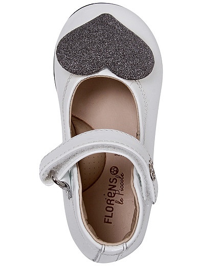Белые лакированные туфли с сердечками Florens - 2011209980015 - Фото 4