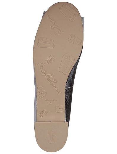 Серебристые туфли из натуральной кожи PRETTY BALLERINAS - 2014509172975 - Фото 5