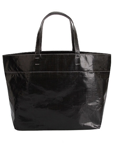 Чёрная сумка-тоут с логотипом №21 kids - 1204508370309 - Фото 4