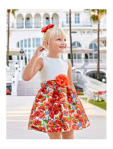 Платье с юбкой с цветочным принтом ABEL & LULA - 1053009070030 - Фото 2