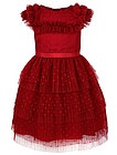 Красное платье с многослойной юбкой - 1054609181201