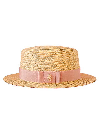 Соломенная шляпа-канотье с розовой лентой SKAZKA LOVERS - 1174508270087 - Фото 1