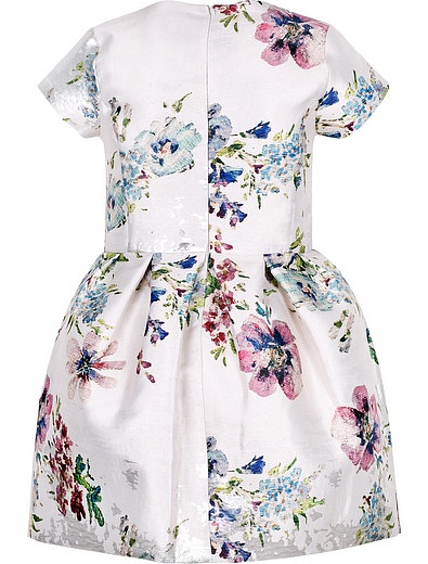Платье с юбкой-колокол и крупным цветочным принтом Simonetta - 1052509680121 - Фото 4