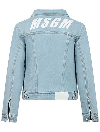 Джинсовая Куртка с логотипом MSGM - 1074509070290 - Фото 12