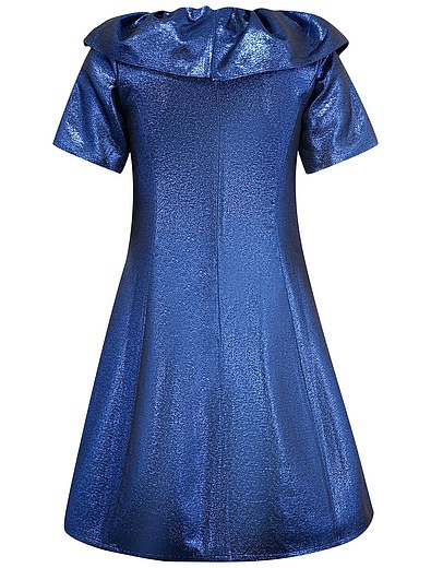 Мерцающее синее платье с алым бантом EIRENE - 1054509285764 - Фото 2