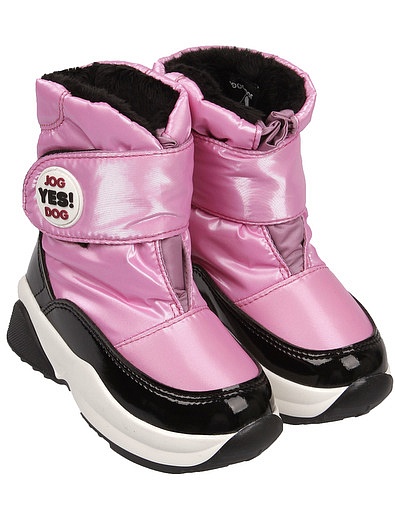 Розовые дутые ботинки Jog Dog - 2034509183689 - Фото 1