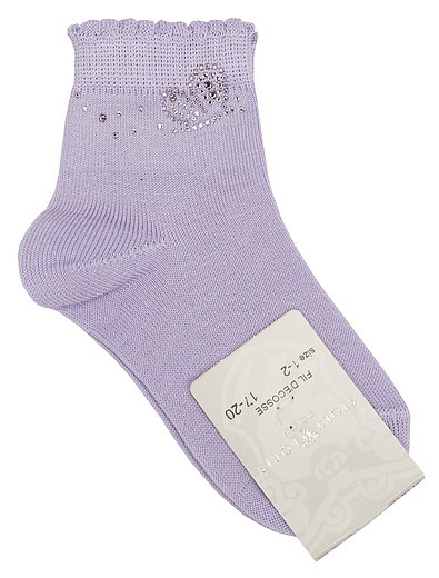 Фиолетовые носки со стразами Story Loris - 1534509370115 - Фото 1