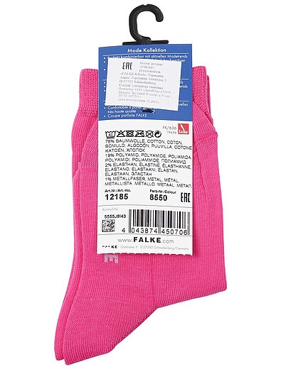 Носки розовые с рисунком лошади FALKE - 1532609970556 - Фото 2