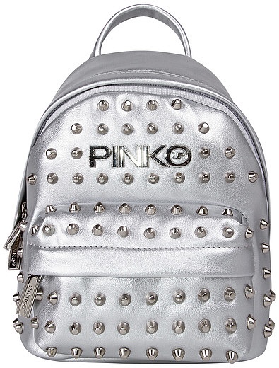 Серебристый рюкзак с шипами Pinko - 1504508170061 - Фото 1