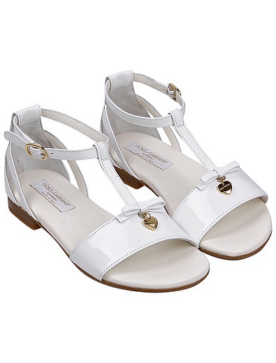Белые лаковые босоножки Dolce & Gabbana - 2164509171444 - Фото 1