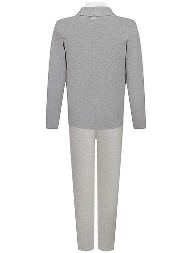 Серый комплект с двубортным пиджаком из 4 шт Colorichiari - 3044519380014 - Фото 2