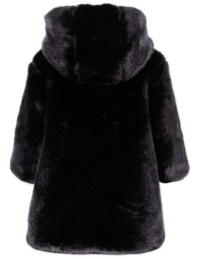Черная шуба с капюшоном Colorichiari - 1971409880014 - Фото 3
