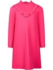 Ярко-розовое платье с оборкой - 1052609880056