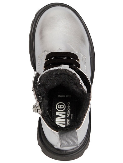 Серебристые высокие ботинки MM6 Maison Margiela - 2034509382457 - Фото 5