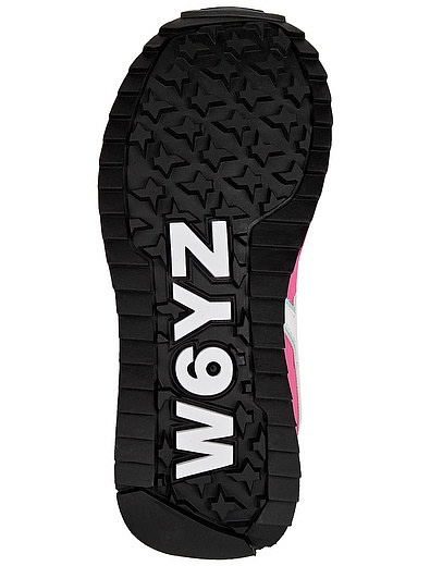 Розовые кроссовки из натуральной кожи с текстильными вставками W6YZ - 2104509071375 - Фото 5