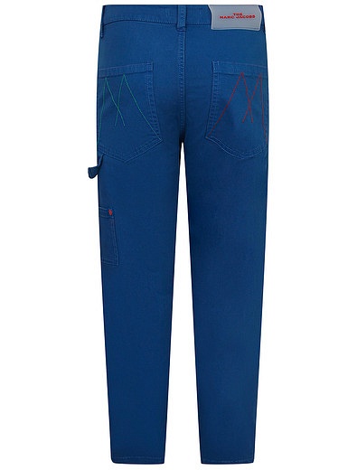 Синие брюки из хлопка Marc Jacobs - 1084519173560 - Фото 2