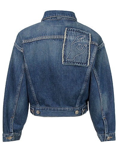 джинсовая куртка с нашивками MM6 Maison Margiela - 1074529280068 - Фото 2