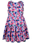 Платье с цветочным принтом и рюшами - 1054509273624
