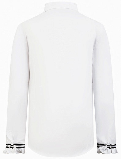 Белая блуза с черной окантовкой Aletta - 1034509180634 - Фото 2