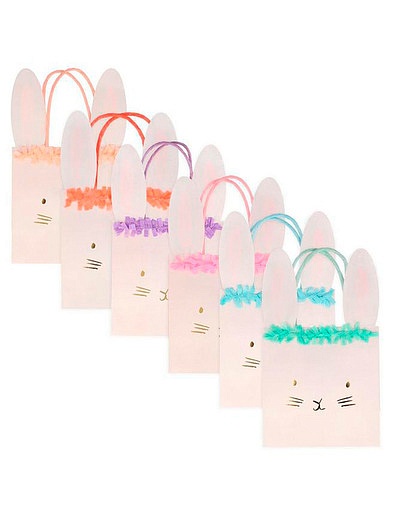 Пакеты для подарков "Кролики" 6 шт. Meri Meri - 6584520171197 - Фото 1