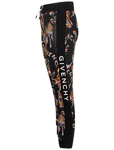 спортивные брюки с разноцветным принтом логотипа GIVENCHY - 4244529183639 - Фото 3