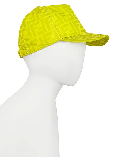 Жёлтая кепка с монограммой Fendi - 1184529270188 - Фото 5