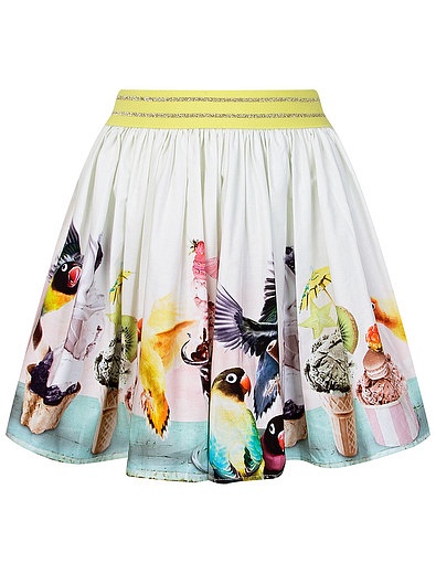 Хлопковая юбка с попугаями MOLO - 1044509172805 - Фото 1
