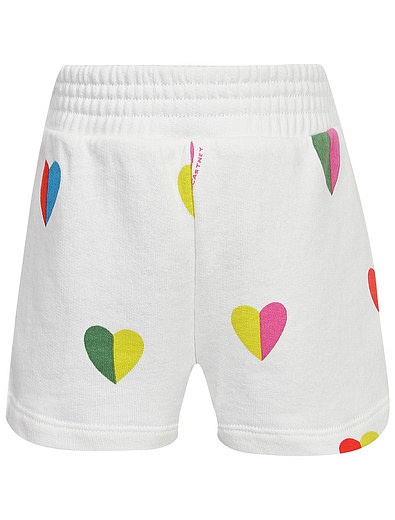 Хлопковые шорты с сердечками Stella McCartney - 1414509373371 - Фото 1