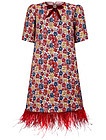 Цветочное платье с бахромой - 1054609182307
