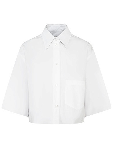Блуза с логотипом на спине MM6 Maison Margiela - 1034509371339 - Фото 1