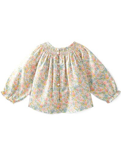 Блуза в мелкий цветочек Bonpoint - 1034509172059 - Фото 2